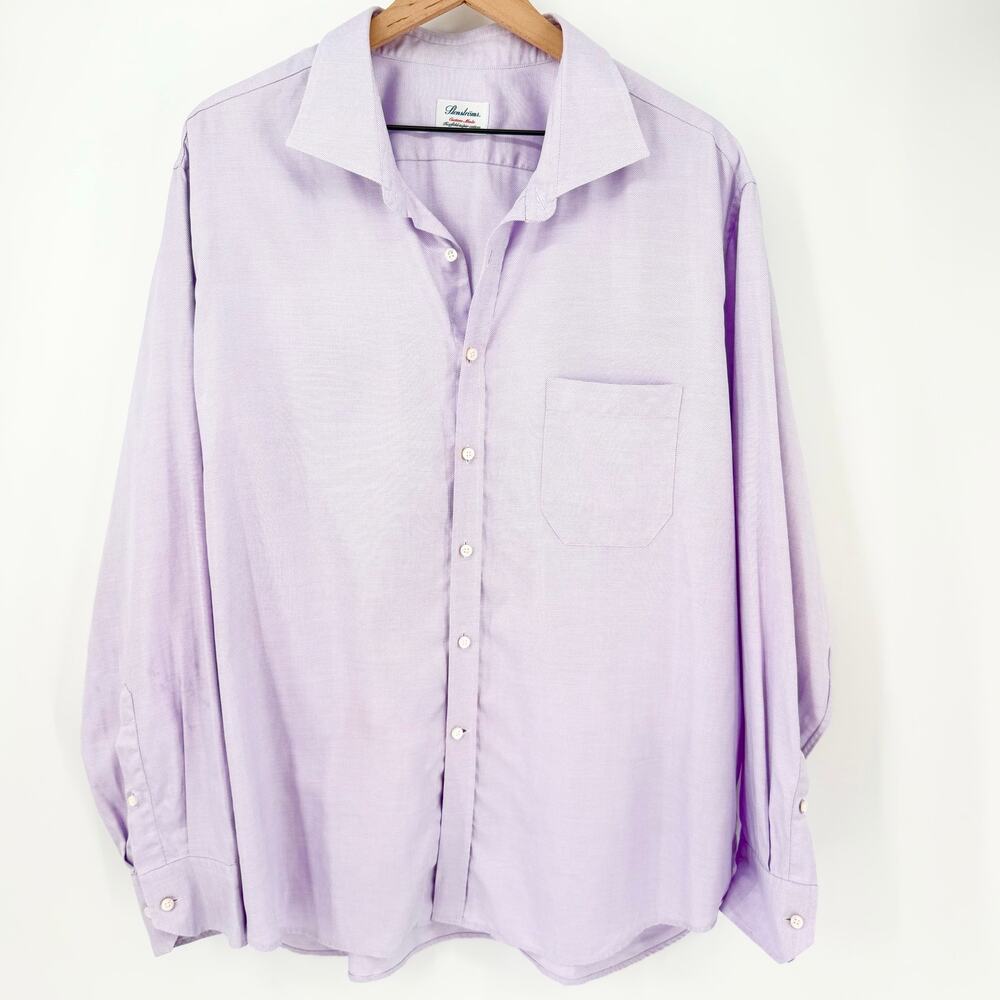 Stenströms Lilac Twofold Super Cotton Cutaway Collar Dress Shirt Size 51 / 20”